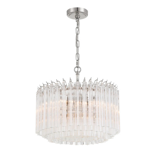 Lofton 5-Light Chandelier in Polished Nickel by Crystorama Lighting