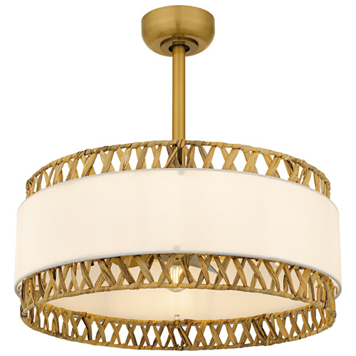 Quoizel Lighting Kate Brushed Gold LED Ceiling Fan with Light