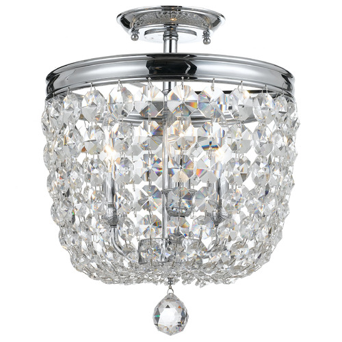 Crystorama Lighting Archer Polished Chrome Semi-Flushmount Light