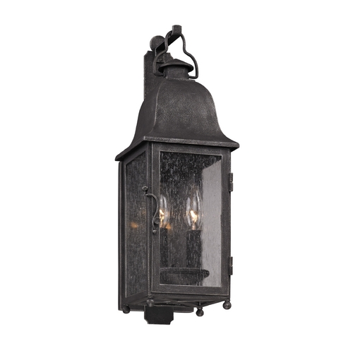 Larchmont 18.75-Inch Outdoor Wall Light in Aged Pewter by Troy Lighting