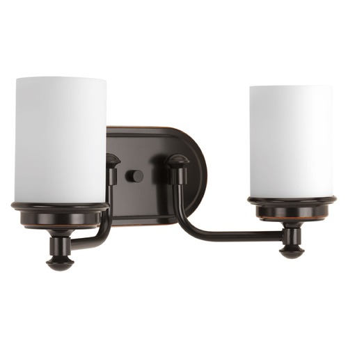 Progress Lighting Glide 2-Light in Bronze Vanity Light by Progress Lighting P300013-139