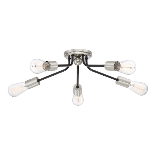 Latitude Flush Mount in Earth Black & Silver by Quoizel Lighting