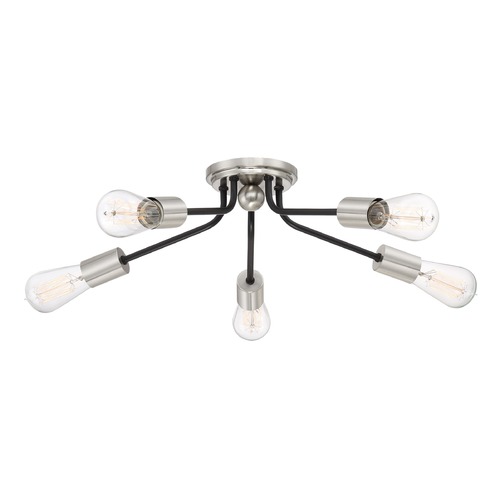 Quoizel Lighting Latitude Flush Mount in Earth Black & Silver by Quoizel Lighting LTT1628EK