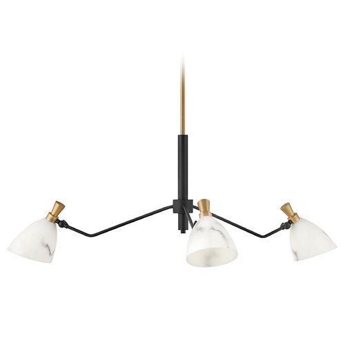 Hinkley Sinclair Medium Chandelier in Brass & Black by Hinkley Lighting 33793HB