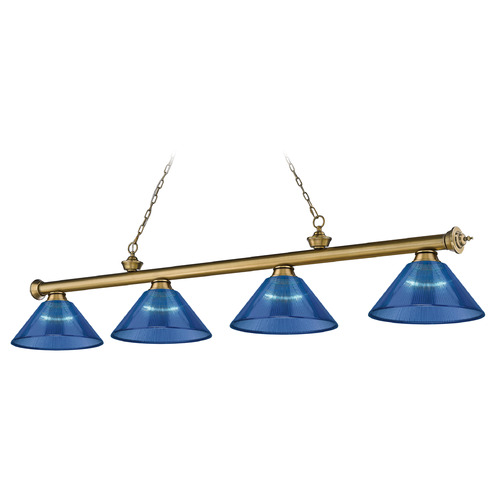 Z-Lite Cordon Rubbed Brass Billiard Light by Z-Lite 2306-4RB-ARDB