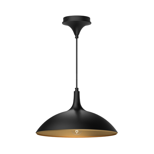 Alora Lighting Abel Matte Black Pendant Light with Bowl / Dome Shade
