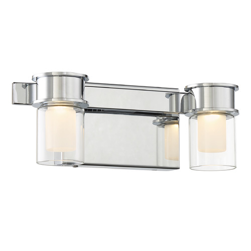 George Kovacs Lighting Herald Square 13-Inch LED Bathroom Light in Chrome by George Kovacs P5412-077-L