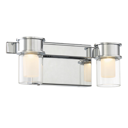 Herald Square 13-Inch LED Bathroom Light in Chrome by George Kovacs