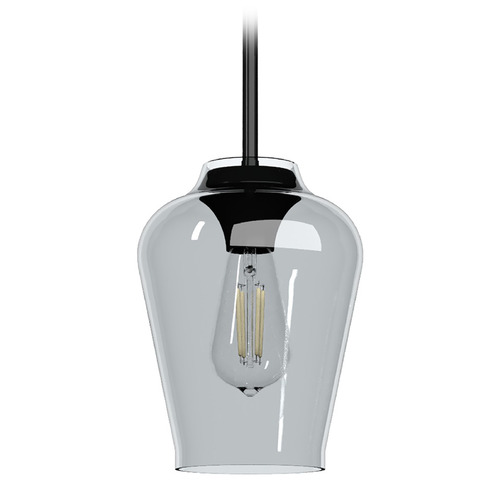 Hunter Fan Company Vidria Matte Black Mini-Pendant Light with Bowl / Dome Shade