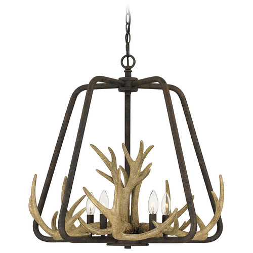 Quoizel Lighting Laurent 26-Inch Pendant in Rustic Black by Quoizel Lighting QOP5616RK