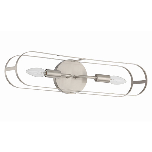 Mindful Brushed Polished Nickel Bathroom Light by Craftmade Lighting