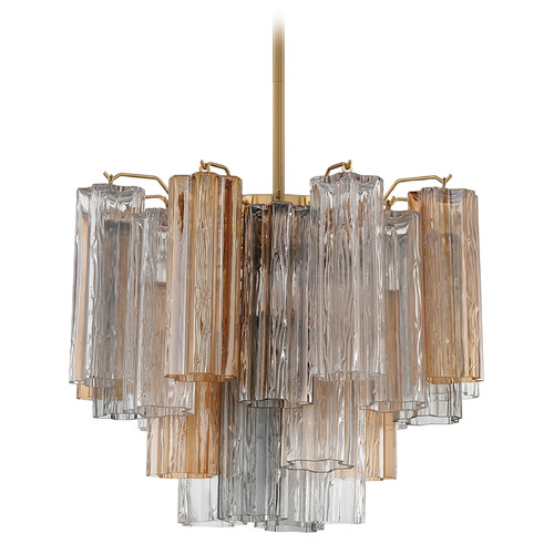 Crystorama Lighting Crystorama Lighting Addis Aged Brass Mini-Chandelier ADD-300-AG-AU