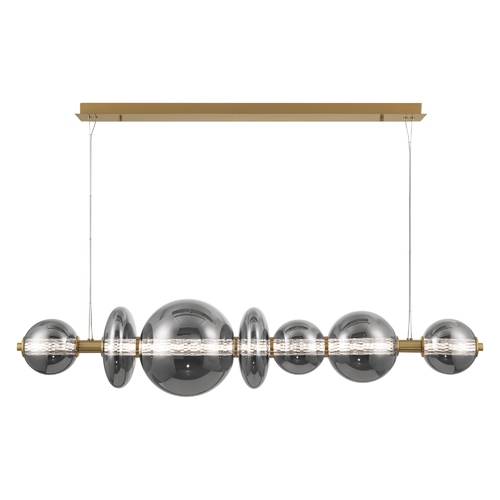 Atomo 56-Inch LED Linear Chandelier in Gold by Eurofase