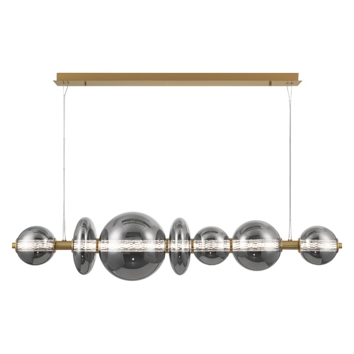 Eurofase Lighting Atomo 56-Inch LED Linear Chandelier in Gold by Eurofase 46772-048