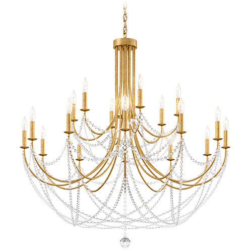 Schonbek Worldwide Lighting Verdana Heirloom Gold Chandelier