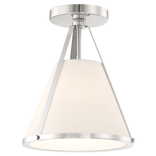 Crystorama Lighting Fulton Polished Nickel Semi-Flushmount Light
