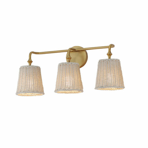 Baja 3-Light Bath Light in Natural Aged Brass by Maxim Lighting
