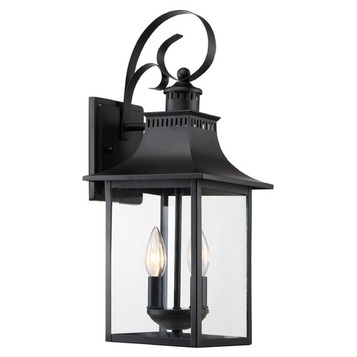 Chancellor Mystic Black Outdoor Wall Light by Quoizel Lighting