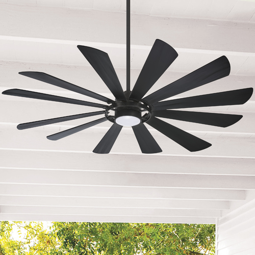 Minka Aire Windmolen 65-Inch LED Smart Fan in Textured Coal by Minka Aire F870L-TCL