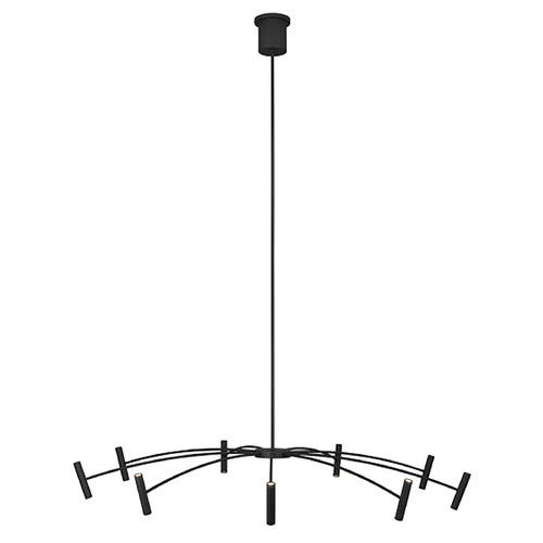 Aerial 55 LED Chandelier in Matte Black by Visual Comfort Modern