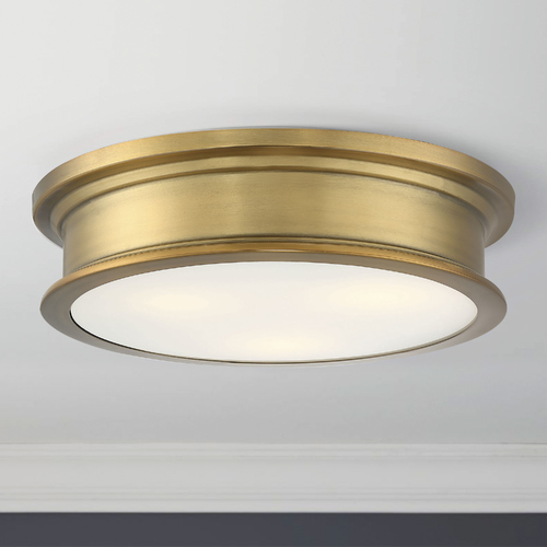 Watkins Warm Brass Flush Mount by Savoy House