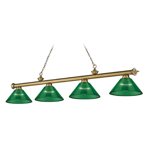 Z-Lite Cordon Rubbed Brass Billiard Light by Z-Lite 2306-4RB-ARG