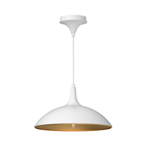 Alora Lighting Abel White Pendant Light with Bowl / Dome Shade