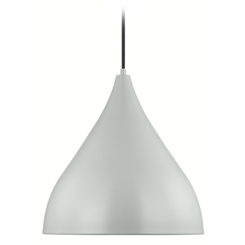 Visual Comfort Studio Collection Oden Matte Grey Pendant Light with Bowl / Dome Shade