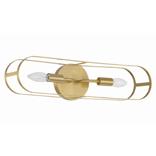 Mindful Satin Brass Bathroom Light by Craftmade Lighting