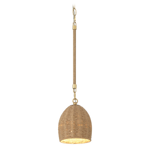 Crystorama Lighting Jace Soft Gold LED Mini-Pendant Light with Bowl / Dome Shade