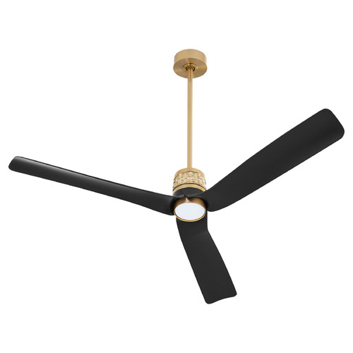 Cyan Design Levant Aged Brass and Matte Black LED Ceiling Fan with Light