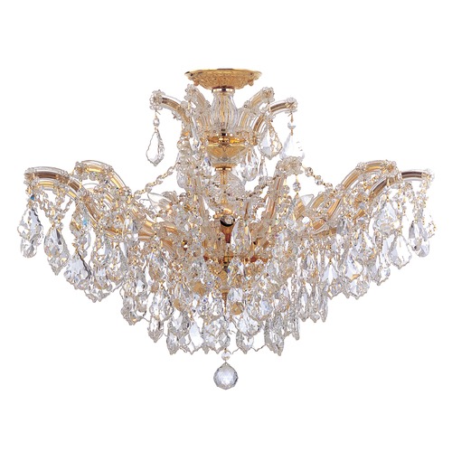 Crystorama Lighting Maria Theresa Gold Semi-Flushmount Light