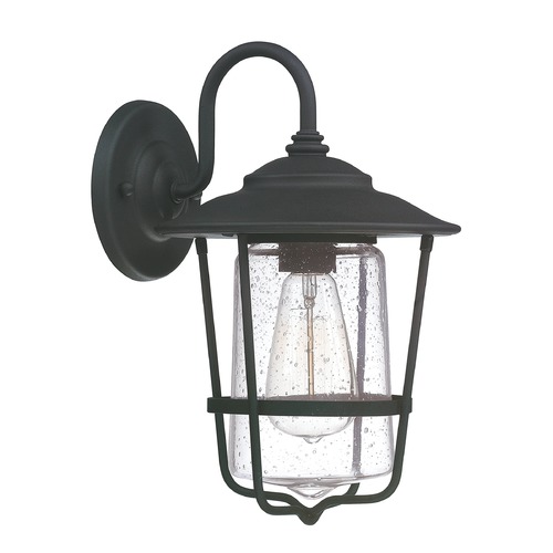 Capital Lighting Creekside 13.25-Inch Outdoor Wall Light in Black by Capital Lighting 9601BK