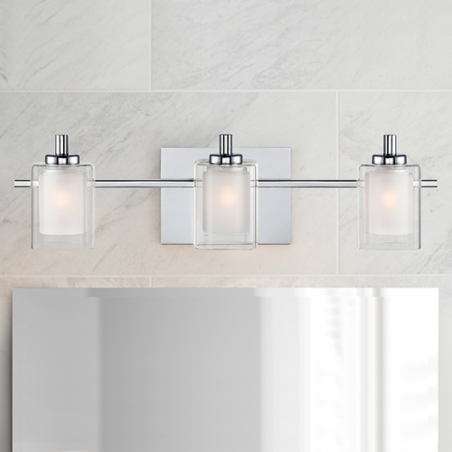 Bathroom Lights Sconces Lighting, Chrome Bathroom Vanity Lighting