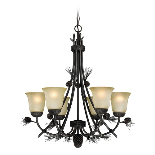 Vaxcel Lighting Sierra Black Walnut Chandelier by Vaxcel Lighting H0170