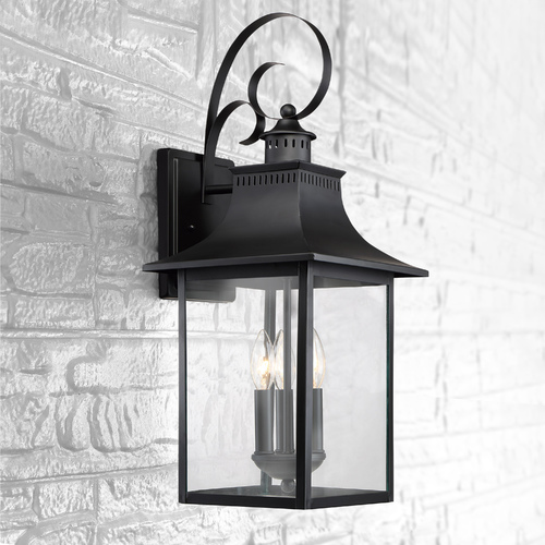Quoizel Lighting Chancellor Mystic Black Outdoor Wall Light by Quoizel Lighting CCR8410K