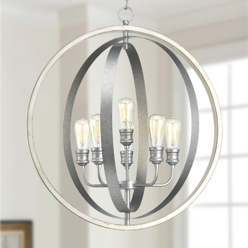 Progress Lighting Conestee Galvanized 6-Light Pendant by Progress Lighting P500094-141