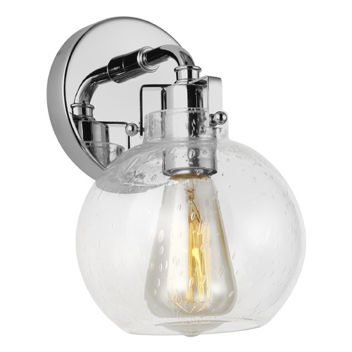 Generation Lighting Clara Wall Sconce in Chrome with Clear Seeded Glass VS24401CH