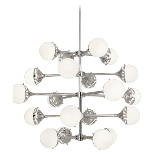 Robert Abbey Lighting Jonathan Adler Rio Polished Nickel Chandelier by Robert Abbey S789