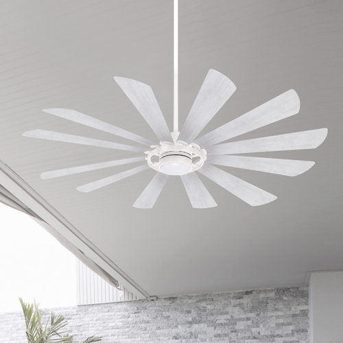 Minka Aire Windmolen 65-Inch LED Smart Fan in Textured White by Minka Aire F870L-TW