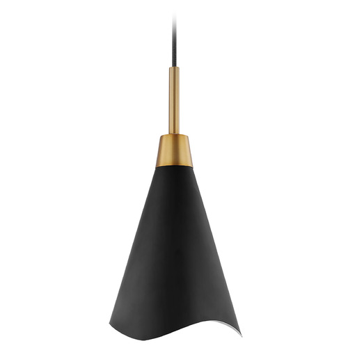Tango Large Pendant in Burnished Brass & Matte Black by Nuvo Lighting