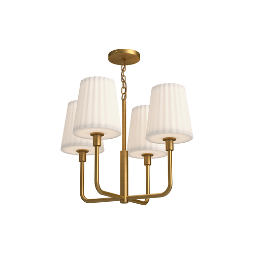 Alora Lighting Alora Lighting Plisse Aged Gold Chandelier CH628423AGOP