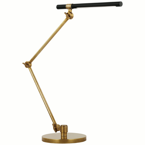 Visual Comfort Signature Collection Ian K. Fowler Heron Desk Lamp in Brass by Visual Comfort Signature IKF3506HAB/BLK