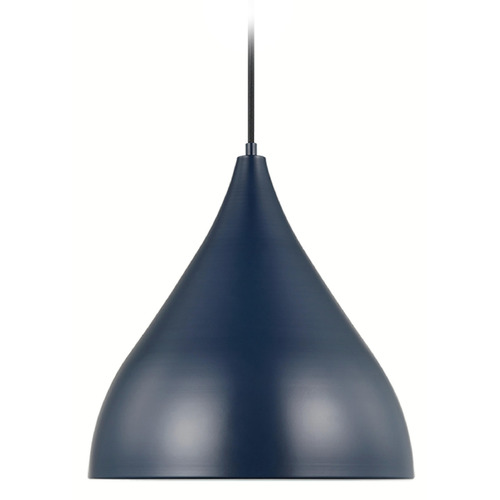 Visual Comfort Studio Collection Oden Navy Pendant Light with Bowl / Dome Shade