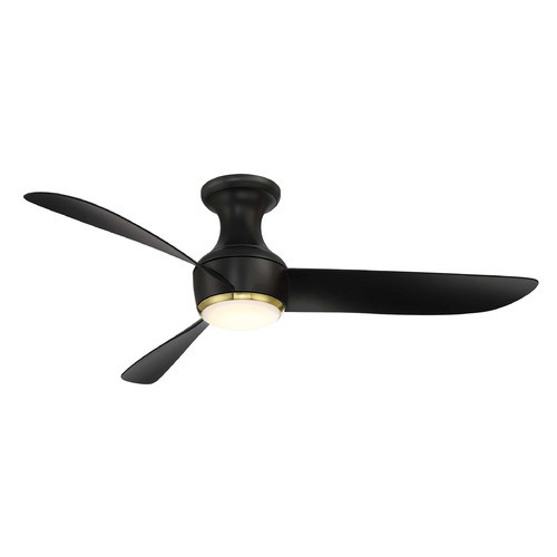 Modern Forms Corona Soft Brass & Matte Black LED Ceiling Fan with Light