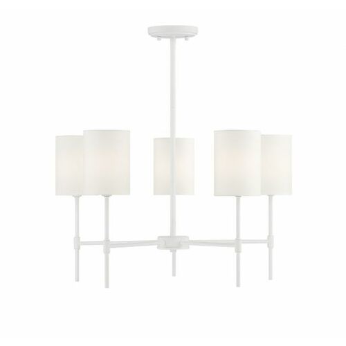 Meridian 5-Light Chandelier in Bisque White by Meridian M10067BQW