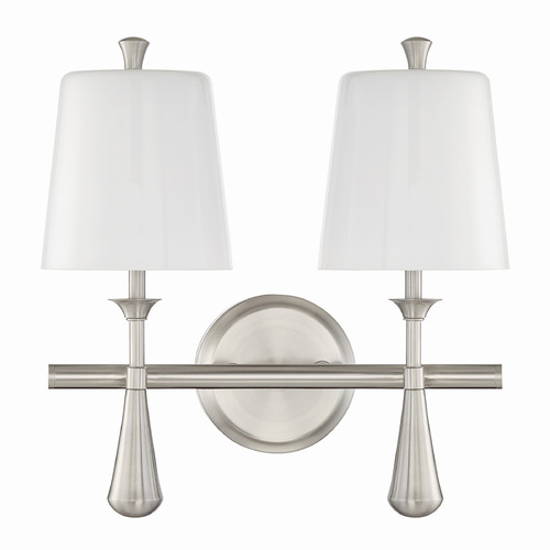 Palmer Brushed Polished Nickel Bathroom Light by Craftmade Lighting