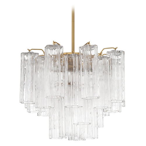 Crystorama Lighting Crystorama Lighting Addis Aged Brass Mini-Chandelier ADD-300-AG-CL