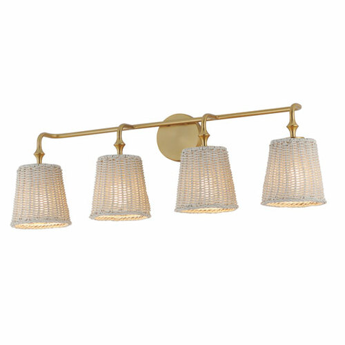 Maxim Lighting Baja 4-Light Bath Light in Weathered White by Maxim Lighting 21484WWTNAB