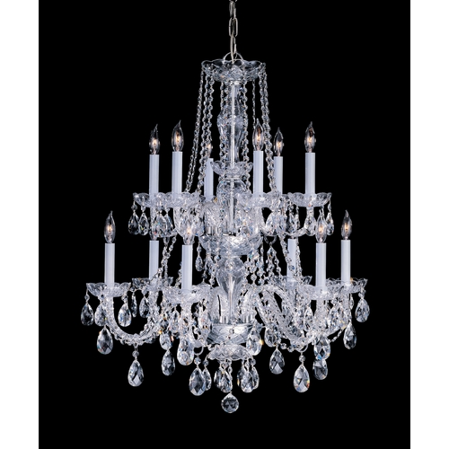 Traditional Crystal Chandelier in Polished Brass by Crystorama Lighting